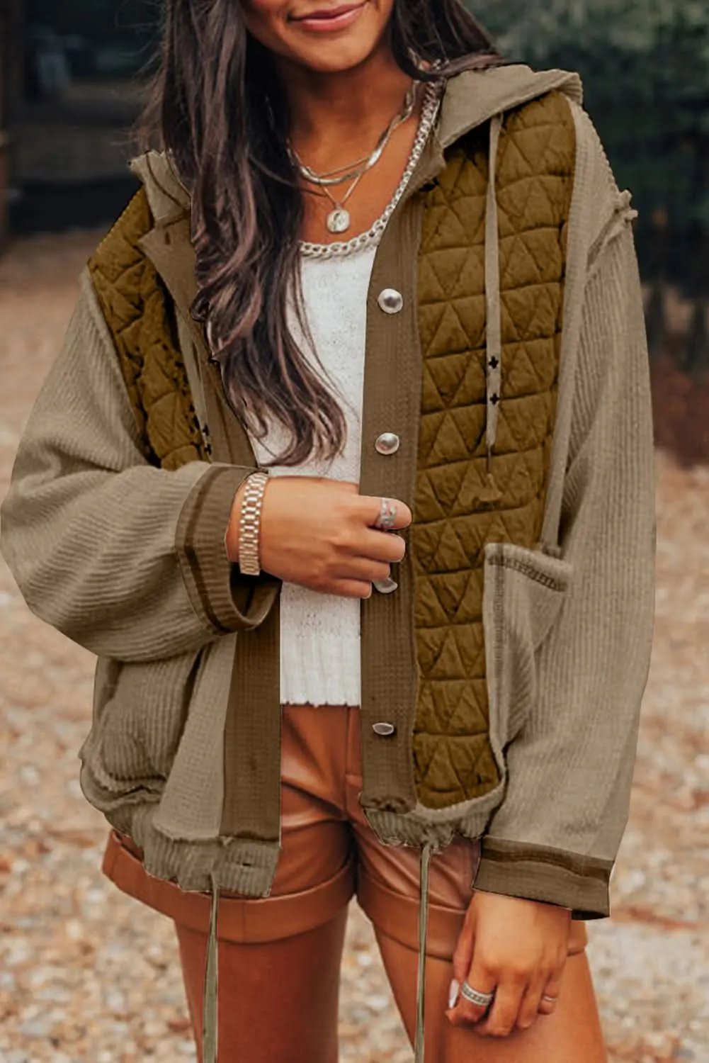Cozy jungle green hooded jacket - Love Salve